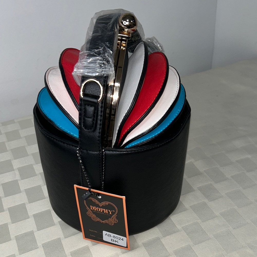 Diophy Black and Multicolor Purse